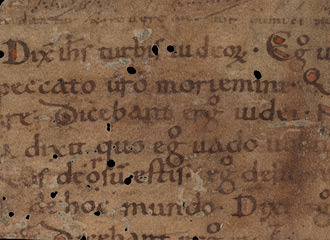 detail of and old manuscript