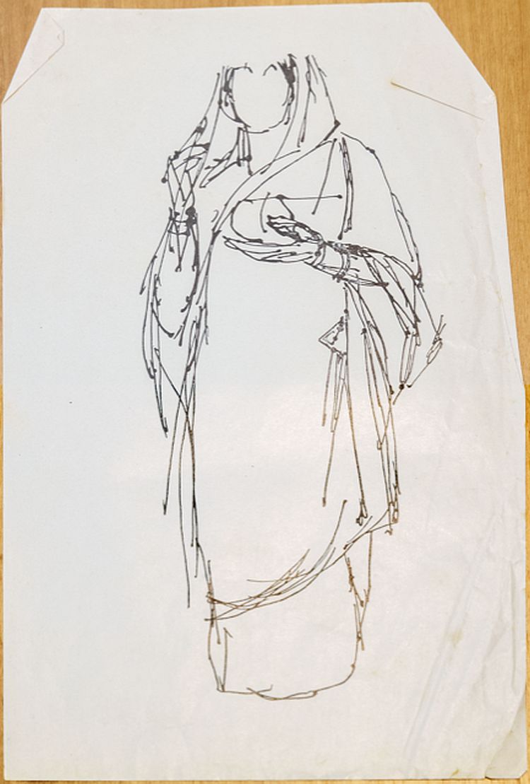 Sketch of standing figure