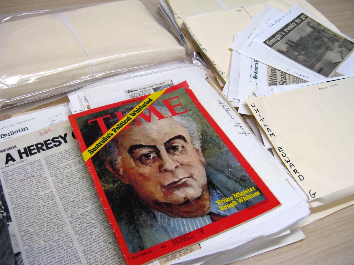 The biographical cuttings files of Gough Whitlam