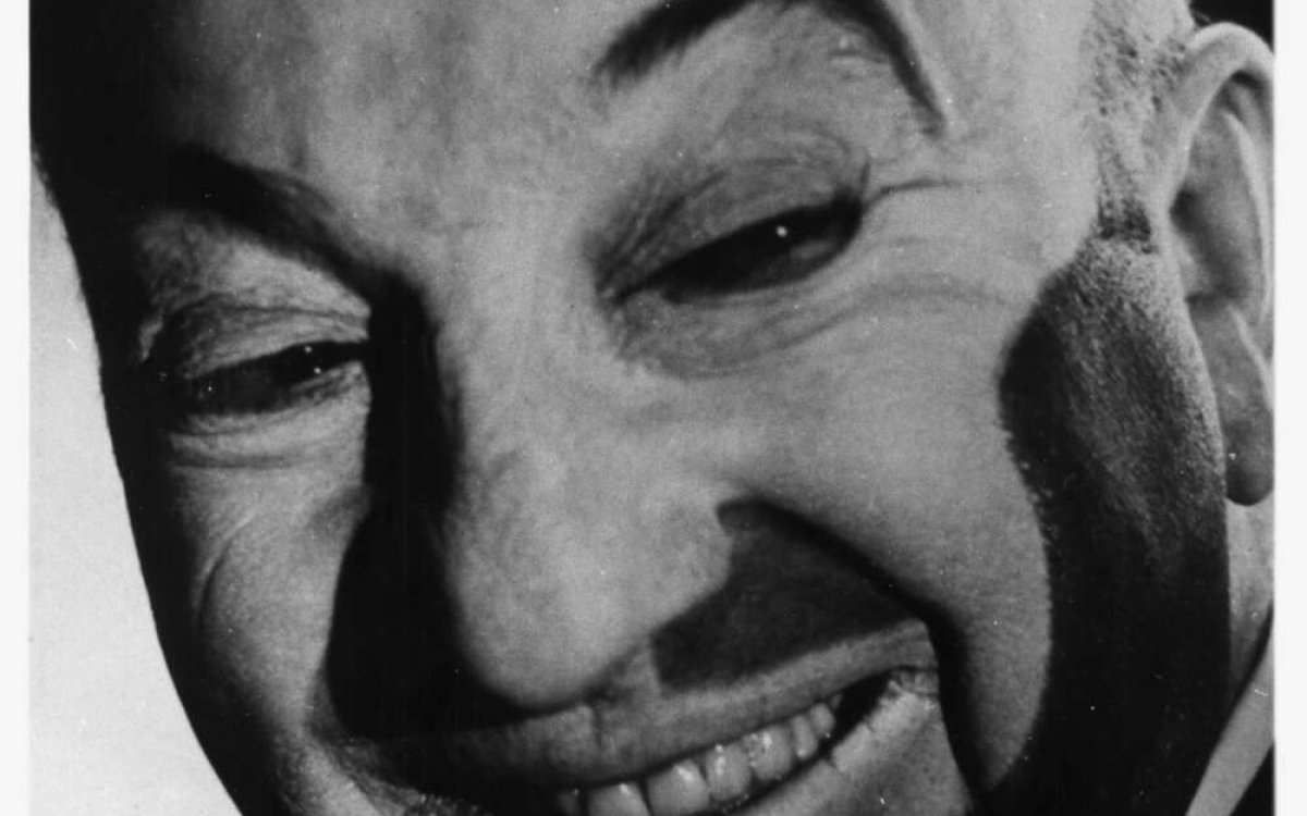 black and white close up photograph of a man's face