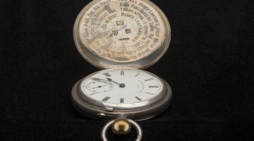 An old fashioned pocketwatch in an open position