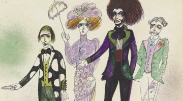 Costume designs for Cochenille, Spalanzani and Guests from 'The Tales of Hoffmann', State Opera of South Australia 1982