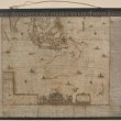Antique map showing a partial outline of Australia