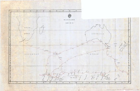 British Australian (and) New Zealand Antarctic Research Expedition map 1929-1931